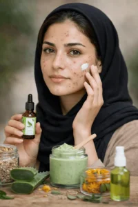 درمان لک صورت با محصولات گیاهی